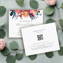 Budget QR CODE rustikale elegante Hochzeitseinladu