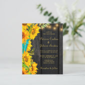 Budget QR Code rustikale Sonnenblumenhochzeit Einl (Stehend Vorderseite)