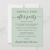 Budget QR Code Sage Wedding ReceptEinladung (Vorderseite)