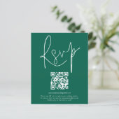 Budget QR Code Script Wedding Emerald UAWG (Stehend Vorderseite)