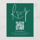 Budget QR Code Script Wedding Emerald UAWG (Vorderseite)
