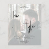 Budget QR CODE Skript 2 Fotos Hochzeit Einladung (Vorderseite)