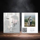 Budget QR CODE Skript 2 Fotos Hochzeit Einladung