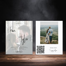 Budget QR CODE Skript 2 Fotos Hochzeit Einladung