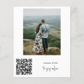 Budget QR CODE Skript 2 Fotos Hochzeit Einladung Flyer (Hinten)