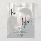 Budget QR CODE Skript 2 Fotos Hochzeit Einladung Flyer (Vorne)