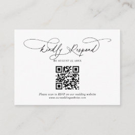 Budget QR Code Skript Floral Dusty Blue Wedding Begleitkarte