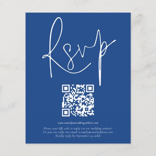 Budget QR Code Skript Hochzeit Blue UAWG (Vorderseite)
