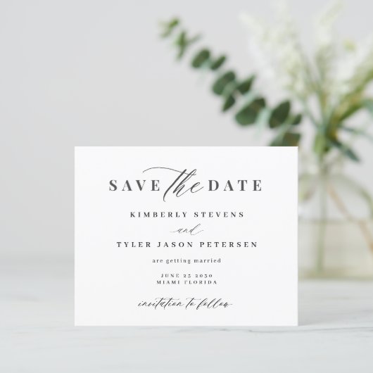 Budget QR CODE Skript Hochzeit speichern Sie das D (Stehend Vorderseite)