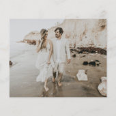 Budget QR Code Terra Cotta Foto RSVP Card (Rückseite)