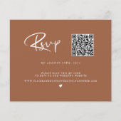Budget QR Code Terra Cotta Foto RSVP Card (Vorderseite)