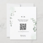 Budget-QR-Code-Trendy-Greenery-Hochzeits-Einladung (Rückseite)