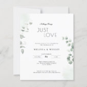 Budget-QR-Code-Trendy-Greenery-Hochzeits-Einladung (Vorderseite)