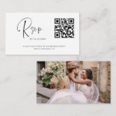 Budget QR Code UAWG Wedding Website Foto Mitteilungskarte (Vorne/Hinten)