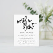 Budget QR Code Wartezeit Hochzeit speichern Datum (Stehend Vorderseite)