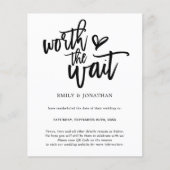 Budget QR Code Wartezeit Hochzeit speichern Datum (Vorderseite)