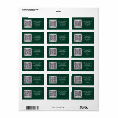 Budget QR Code Website UAWG Hotel Wedding Details Adressaufkleber (Vorne)