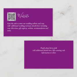 Budget QR Code Website UAWG Hotel Wedding Details Begleitkarte