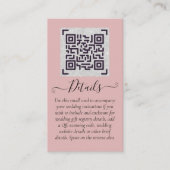 Budget QR Code Website UAWG Hotel Wedding Details Begleitkarte (Vorderseite)