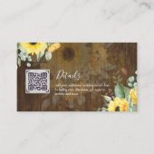 Budget QR Code Website UAWG Hotel Wedding Details Begleitkarte (Vorderseite)