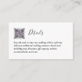 Budget QR Code Website UAWG Hotel Wedding Details Begleitkarte (Vorderseite)