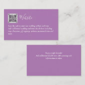 Budget QR Code Website UAWG Hotel Wedding Details Begleitkarte (Vorne/Hinten)