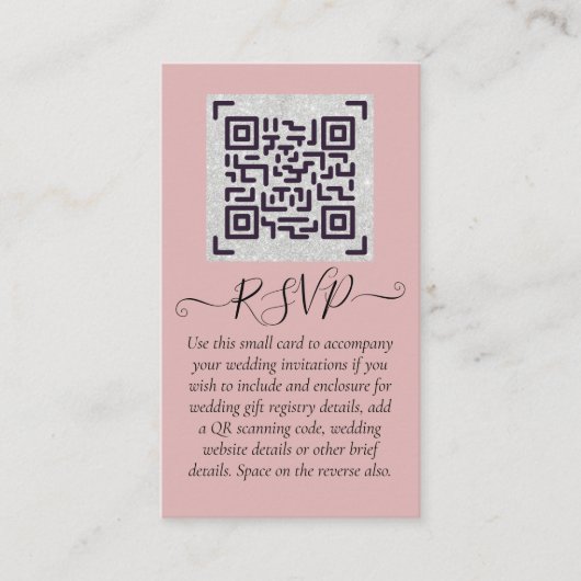 Budget QR Code Website UAWG Hotel Wedding Details Begleitkarte (Vorderseite)