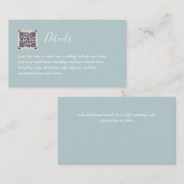 Budget QR Code Website UAWG Hotel Wedding Details Begleitkarte