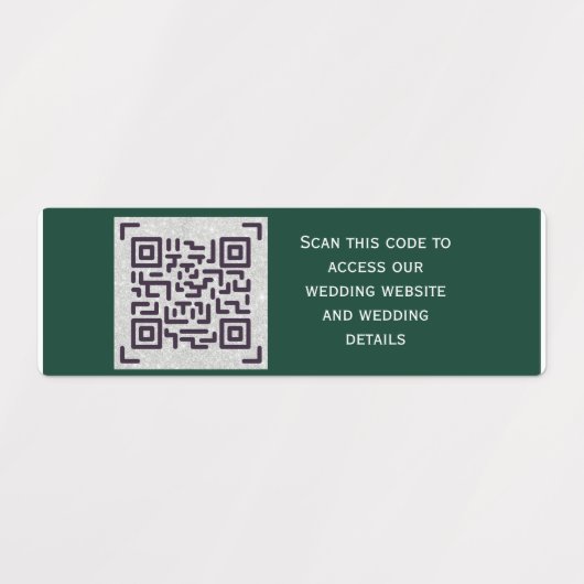 Budget QR Code Website UAWG Hotel Wedding Details Etiketten (Design 1)