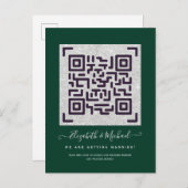 Budget QR Code Website UAWG Hotel Wedding Details Postkarte (Vorne/Hinten)