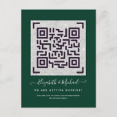 Budget QR Code Website UAWG Hotel Wedding Details Postkarte (Vorderseite)