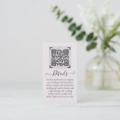Budget QR Code Website UAWG Hotel Wedding Details Visitenkarte (Stehend Vorderseite)