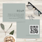 Budget QR Code Wedding Silvery Sage Green UAWG