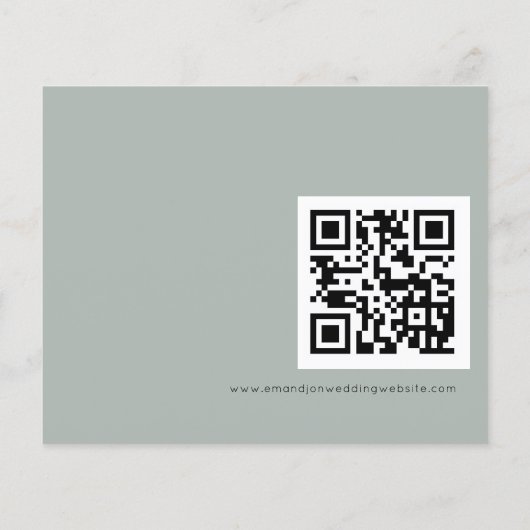 Budget QR Code Wedding Silvery Sage Green UAWG (Rückseite)