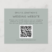 Budget QR Code Wedding Website Silvery Sage Encl (Vorderseite)