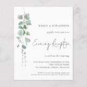 Budget QR Eucalyptus Wedding Abend Empfang (Vorderseite)
