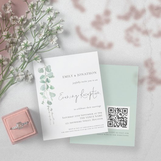 Budget QR Eucalyptus Wedding Abend Empfang