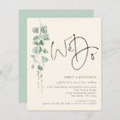 Budget QR Eukalyptus Elfenbeinschwanz Wir Hochzeit (Vorne/Hinten)