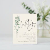 Budget QR Eukalyptus Elfenbeinschwanz Wir Hochzeit (Stehend Vorderseite)