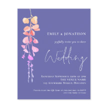 Budget QR Eukalyptus Periwinkle Wedite Einladung