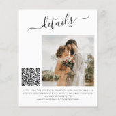 Budget QR Foto Hochzeit Save the Date Flyer (Hinten)