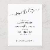 Budget QR Foto Hochzeit Save the Date Flyer (Vorne)