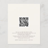 Budget QR Sage Eukalyptus Cream Wedite Einladung (Rückseite)