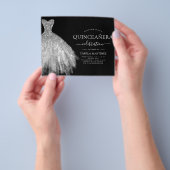Budget Quinceanera Black and Silver Glitzer Flyer (Gruppe)
