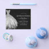 Budget Quinceanera Black and Silver Glitzer Flyer (Einzeln)