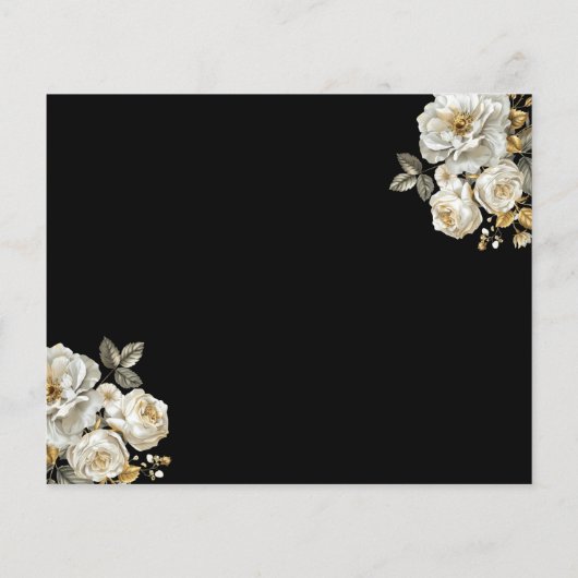 Budget Quinceanera Blumengold Save the Date Flyer (Hinten)