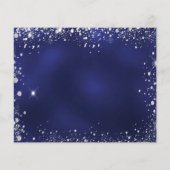 Budget Quinceanera Marineblau Weiß rett Datum (Rückseite)