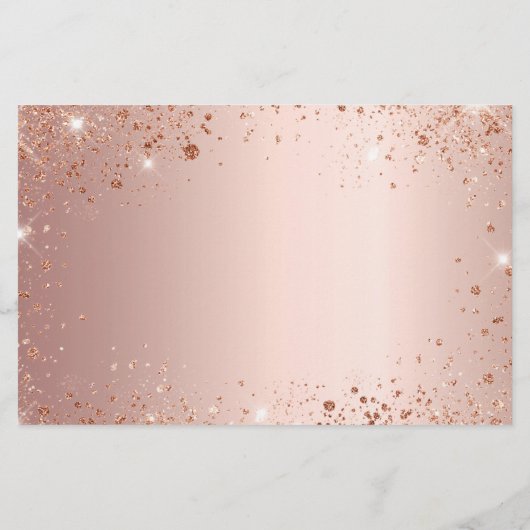 Budget Quinceanera Rose Gold Glitzer Save the Date (Rückseite)