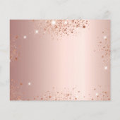 Budget Quinceanera Rose Gold Glitzer Save the Date (Rückseite)
