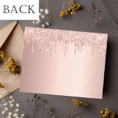 Budget Quinceanera Rose Gold Glitzer Save the Date